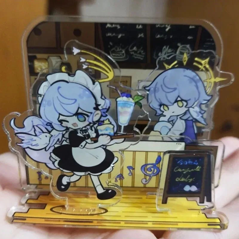 Game Honkai Star Rail Robin Sunday Cosplay Acrylic Figure Stand Kawaii Coffee Shop Standing Plate Ornament Accessories Prop SS69