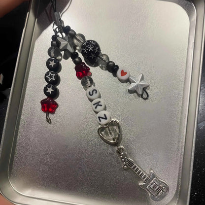 K-pop skz black and red mobile phone accessories