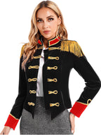 Women Circus Ringmaster Costume Showman Majorette Tassel Tailcoat Jacket Halloween Carnival Lion Tamer Cosplay Costumes