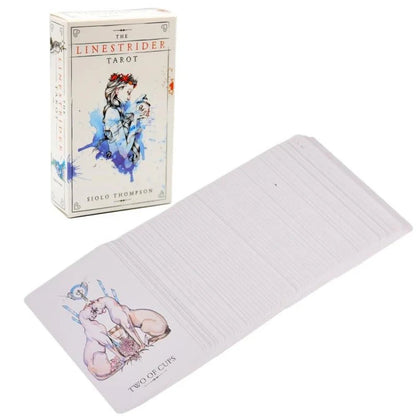 78 Cards Deck The Linestrider Tarot Full English Oracle Mysterious Divination Fate Family Party Board Game Card SS69