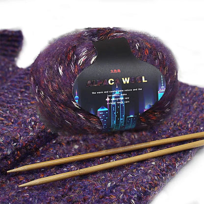 Nine-colored Bird, Seven-colored Alpaca Wool Self-knitting Scarf, Yarn Ball, Handmade Knitting, DIY Medium-thick Sweater and Coa SS69