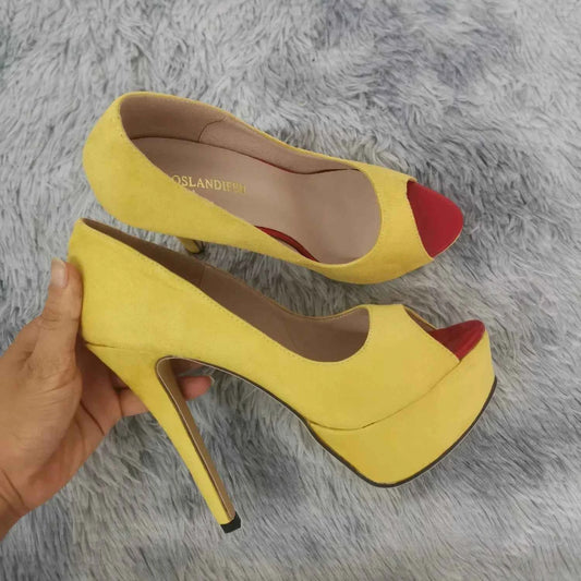 Women Platform Sandals Stilettos Sexy Stripper Pole Dance High Heels Pumps Peep Toe Ladies Nighclub Party Black Wedding Shoes