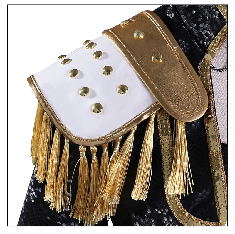 Black Golden Rumi Zoey Mira Cosplay Cosplay Costume Wig Women Suit Halloween Party Role Playing Outfit