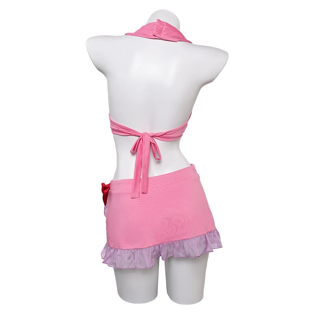 Tifa Lockhart Cosplay Bikini Set for Women - Polyester Swimsuit
