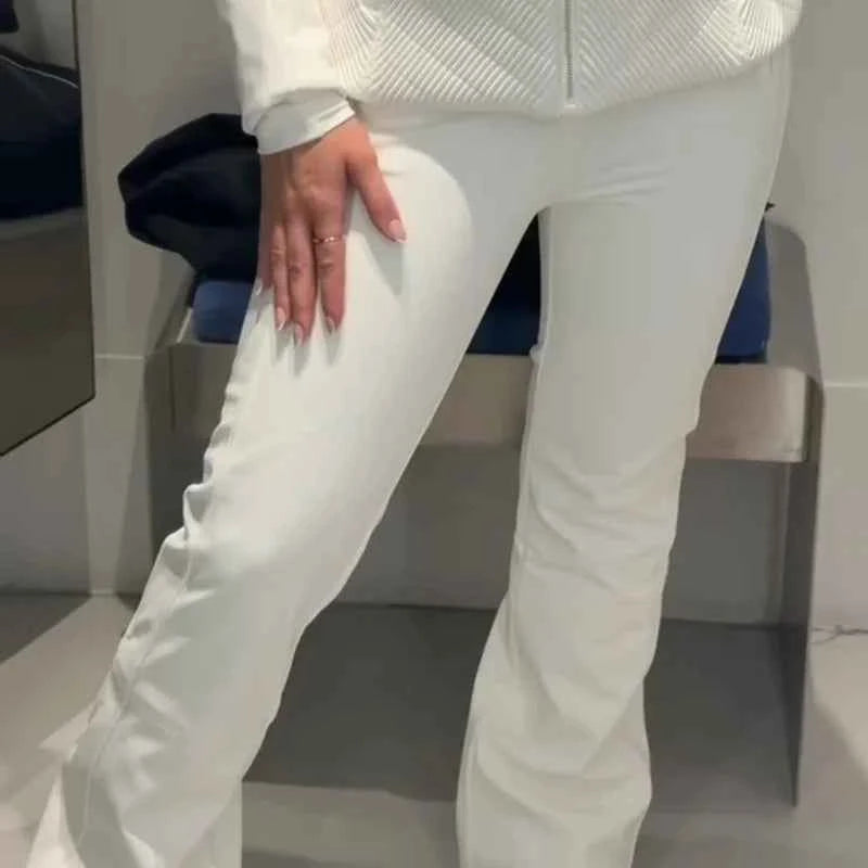 Fashion Solid Warm Ski Suit Women's Hood Fur Trim Full Sleeves Belt Coats High Waist Pants 2025 Winter Lady Windproof Tracksuit