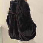 Smvp Winter Thicken Warm Parkas Women Fashion Double Sided Hooded Fleece Coat Ladies Korean Loose Long Sleeve Zip Up Jackets
