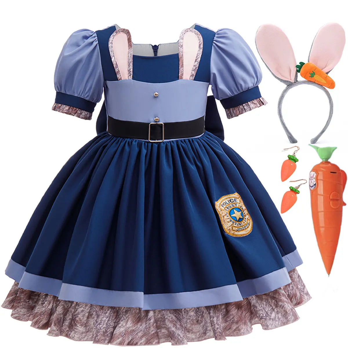 Disney Judy Hopps Zootopia 2 Police Officer Dress for Girls