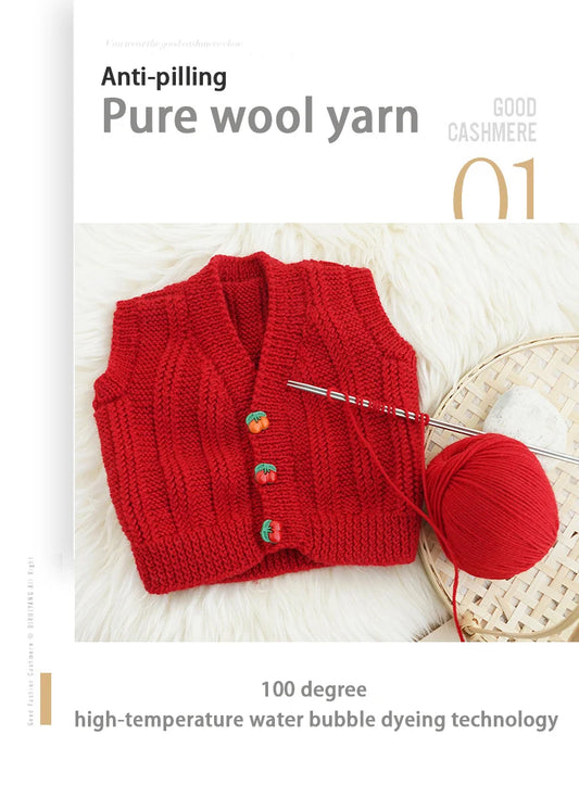 500g pure wool yarn fine count cashmere medium coarse yarn for making warm sweaters and scarves for autumn and winter