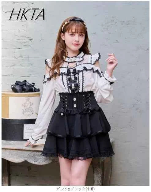 Japanese Mine Tie Sweet Bow Long Sleeve Chiffon Shirt Liz High Waist Elastic Slim Pleated Plaid Skirt Sets Short Skirts Women