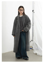 CHIC VEN Women Woolen Coat Double-breasted Basic Loose Casual Retro New Long Double-sided Female Overcoat Autumn Winter 2026