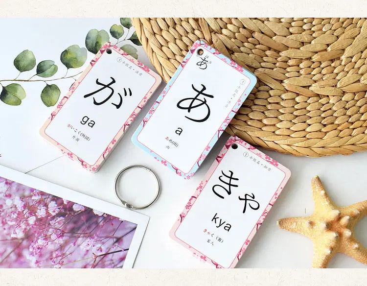 Japanese Language Hiragana Katakana Syllabary Gojūon Learning Card Book Pocket Flash Education Teaching Toys SS69