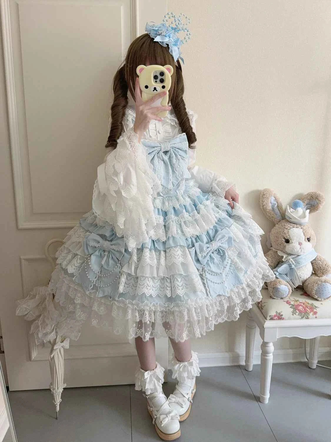 Women's Pink Lolita Dress Cape Set New Spring Women's Sweet Girl Lace Princess Jsk Cake Dress Fairy Suspender Dress Shirt Outfit