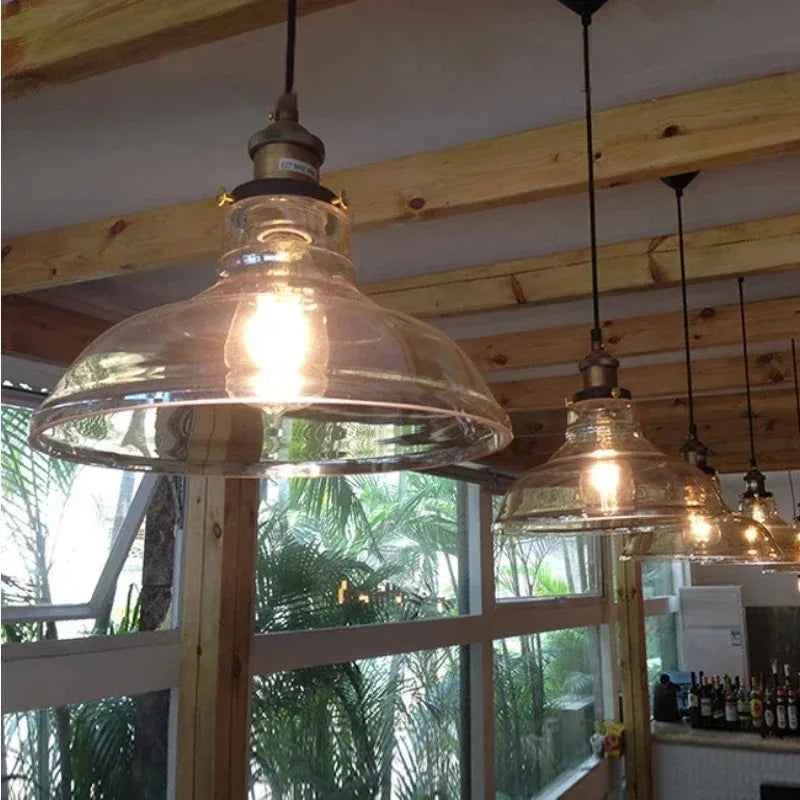 The Nordic Loft Modern Bedroom Pendant Lamp with Clear Gray Amber Vintage Pendant Lights Dining Glass Hanging Light Fixtures