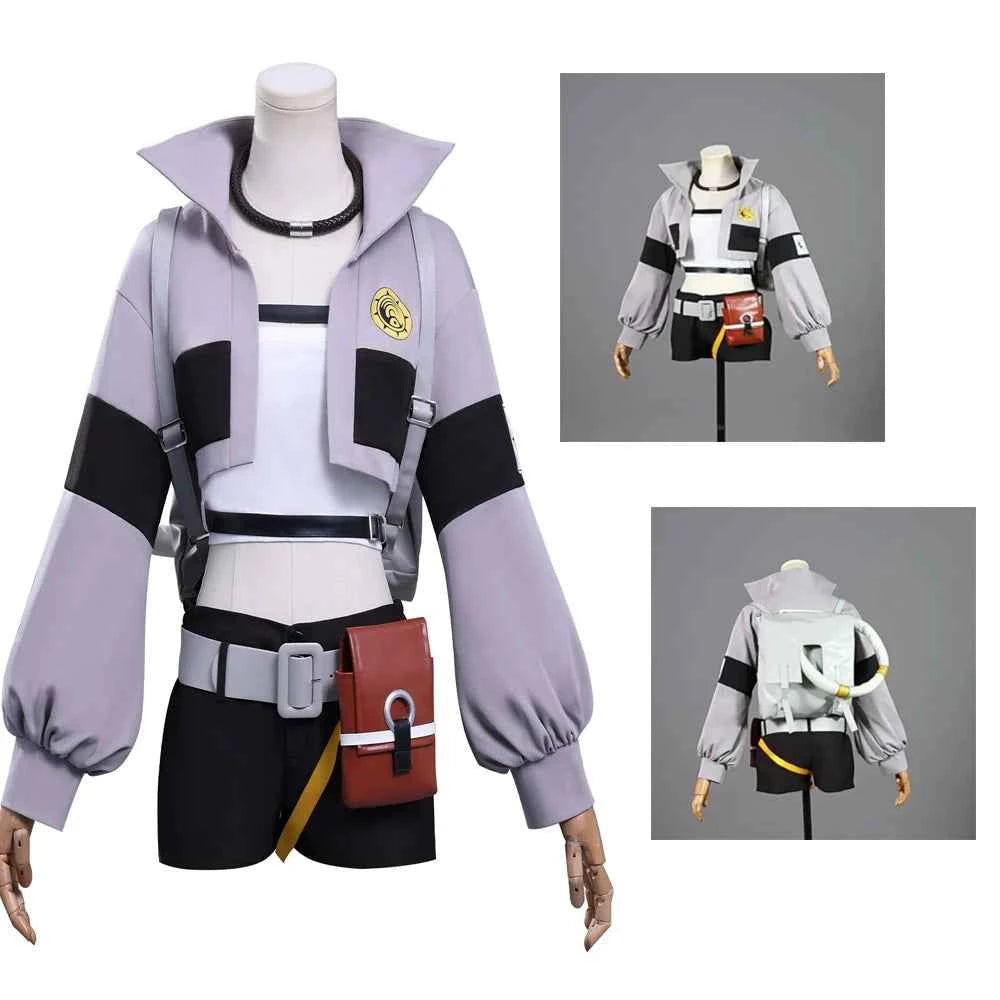 Christmas Gachiakuta Anime Riyo Cosplay Costume Convention Halloween Embroidery Top Shorts Backpack Bag Outfit Performan Wear