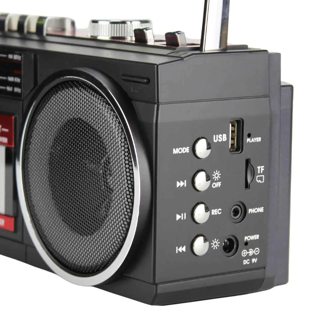 Desktop Retro Cassette Recorder Player With Am Fm Sw Portable Player Wireless Bluetooth Speaker Radio Auto Stop Tape FM Radio