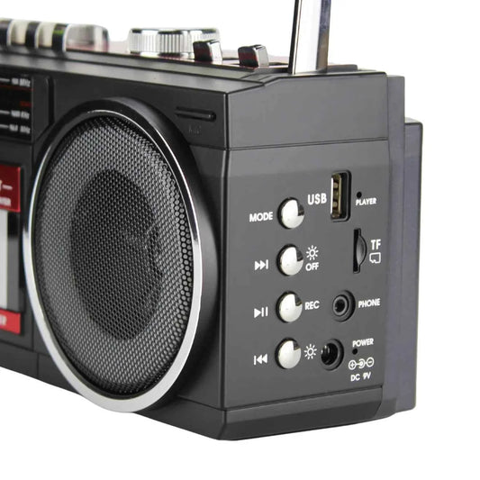 Desktop Retro Cassette Recorder Player With Am Fm Sw Portable Player Wireless Bluetooth Speaker Radio Auto Stop Tape FM Radio