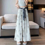 Women's Retro Comfortable Pants Printed Thin Office Lady Fashion New Arrival Trendy Breathable