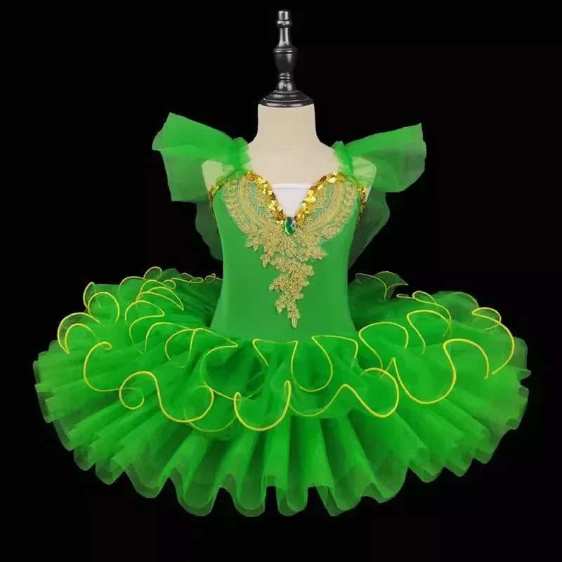 SS69 Girls Sleeveless V-Neck Tiered Mesh Tutu Dress Summer Ball Gown 4-6Y