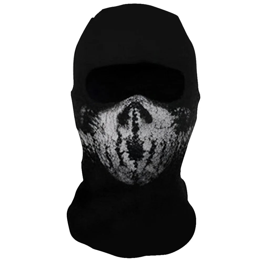 Ghost Skull Balaclava Full Face Mask for Cosplay & Cycling
