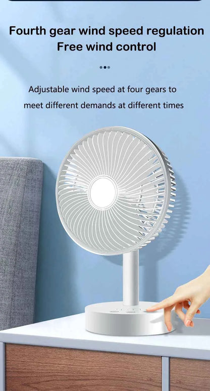 3600mAh USB Desk Fan 4 Speed Adjustable Desktop Table Fan with Strong Wind Quiet Operation Kipas USB Oscillating Fan