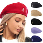 New Luxury Wool Beret Hat Women Men Four Seasons Knitted Thin Breathable Mesh Berets Cap Autumn Winter Beanie Stars Same Style