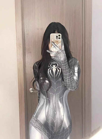 Sexy Black Cat Superhero Cosplay Costume For Spider Women Halloween Costume Christmas Tight 3d Printing Jumpuit Bodysuit Toys