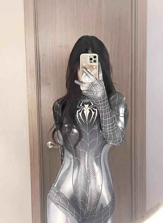 Sexy Black Cat Superhero Cosplay Costume For Spider Women Halloween Costume Christmas Tight 3d Printing Jumpuit Bodysuit Toys