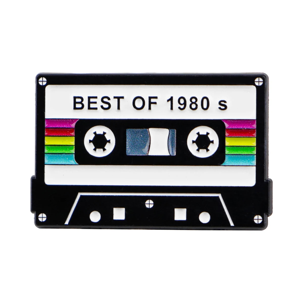 Vintage Cassette Tape Enamel Brooch Pin Retro 80s 90s