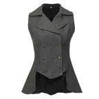 Victorian Vest Woman Vintage Steampunk Renaissance Tailed Waistoat