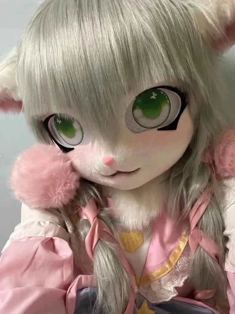 Fursuit Head Kigurumi Kig Furry Mask Cosplay Costume Paw Tail Comiket Furry Headbase Rabbit Doll Animal Cosplay Costume Kid Gift