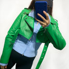 GO BALLISTIC Women's Sheepskin Leather Jacket - Short, Colorful