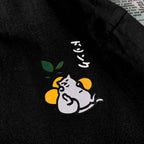 Cute Japanese Cat Print Oversized T-shirt Women Men Short Sleeve Loose Casual Tee Shirt Streetwear Tops Cotton Harajuku Clothing SS69