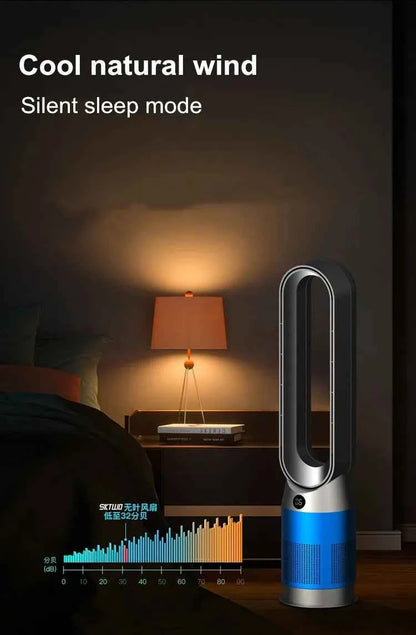 42 Inch 220V Bladeless Fan Dual-Purpose Cooling And Heating Home Silent Heater Quick Air Circulation And Purification Tower