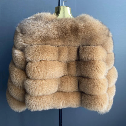 Winter Women's Cold Coat Top Fox Jackets For Women clothing Natural Real fox Fur Jacket Coats For Women Fur Jacket In Promotion