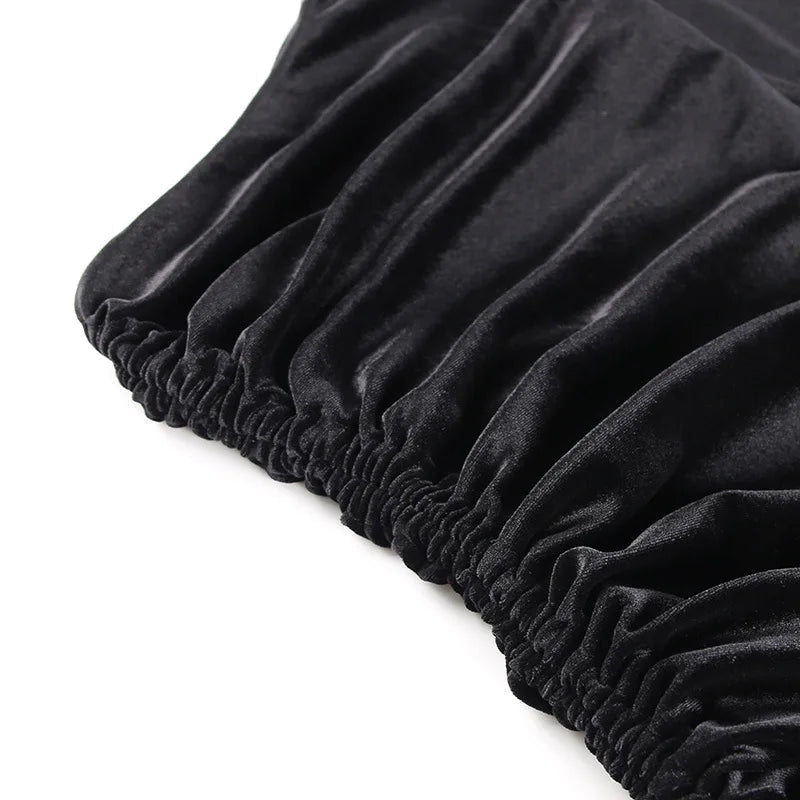 2025 New Plus Size 9XL 8XL 7XL One Shoulder Velvet Lace Up Party Bodycon Women Dresses Vestidos XXXXXL SS69