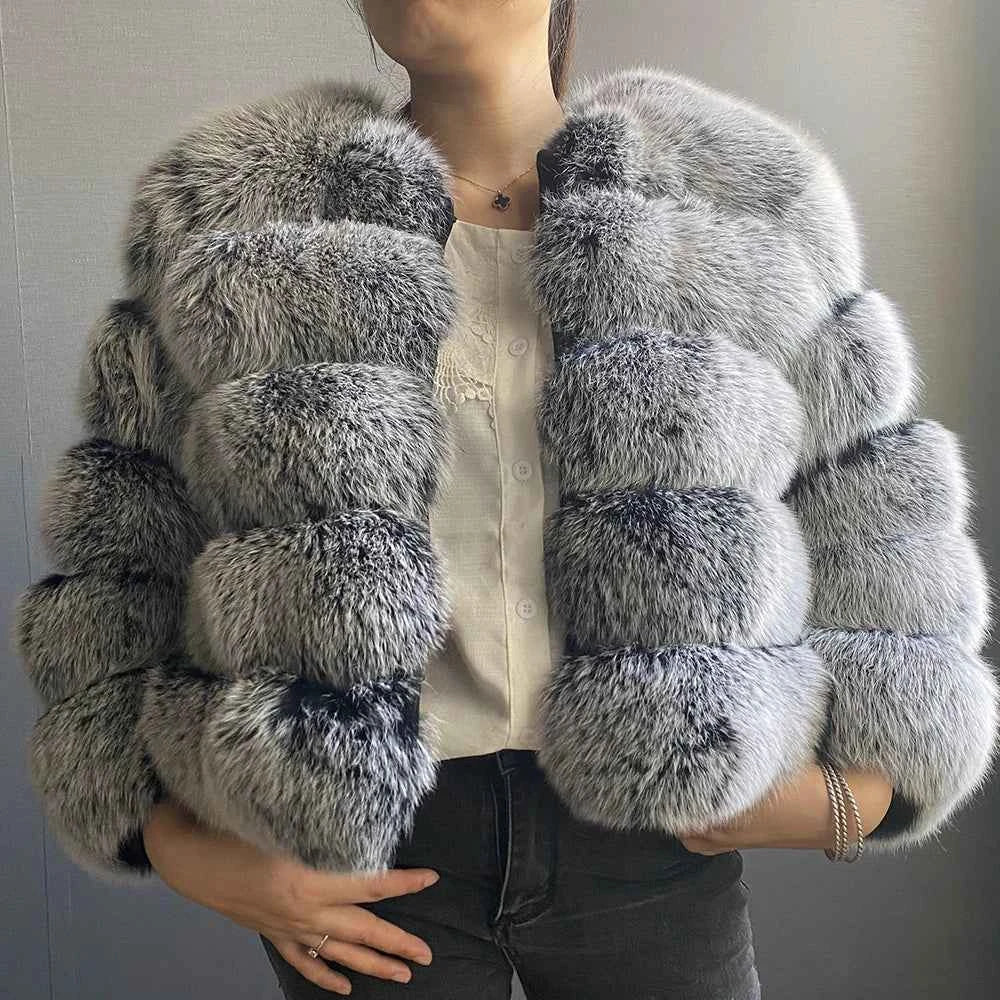 Winter Women's Cold Coat Top Fox Jackets For Women clothing Natural Real fox Fur Jacket Coats For Women Fur Jacket In Promotion