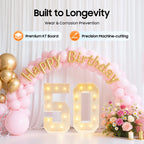Bymaocar 100cm Giant LED Number Light for Birthday & Wedding Decor