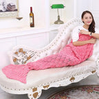 Handmade Crochet Mermaid Tail Blanket - Soft Imitation Cashmere