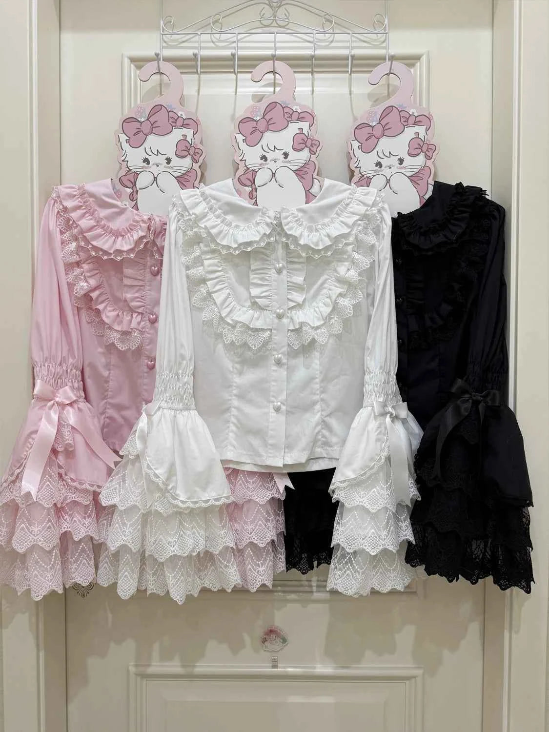 Women's Pink Lolita Dress Cape Set New Spring Women's Sweet Girl Lace Princess Jsk Cake Dress Fairy Suspender Dress Shirt Outfit