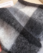 RUNMEIFACN Women's Winter Plaid Cashmere Blend Scarf with Tassels