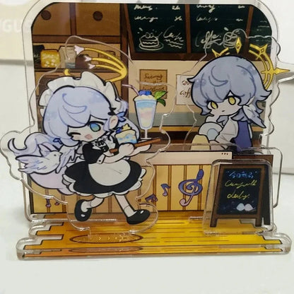 Game Honkai Star Rail Robin Sunday Cosplay Acrylic Figure Stand Kawaii Coffee Shop Standing Plate Ornament Accessories Prop SS69