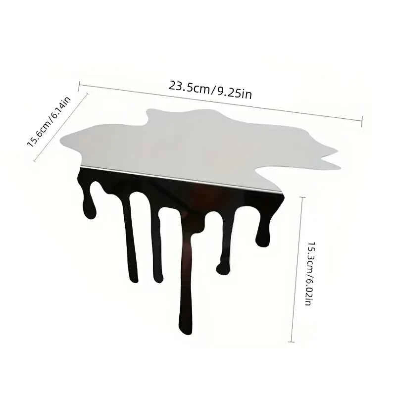 Minimalism Stainless Steel Flowing Water Droplet Decoration Reflective Surface Artwork Desktop Decoration Home Decoration