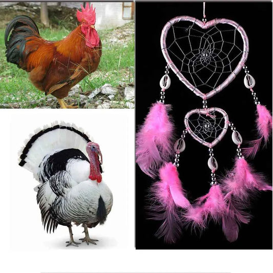 Indian Pink Purple Feather Dreamcatcher Love Wall Hanging Room Decor Handmade Aesthetic Retro Dream Catcher Wind Chime Ornament