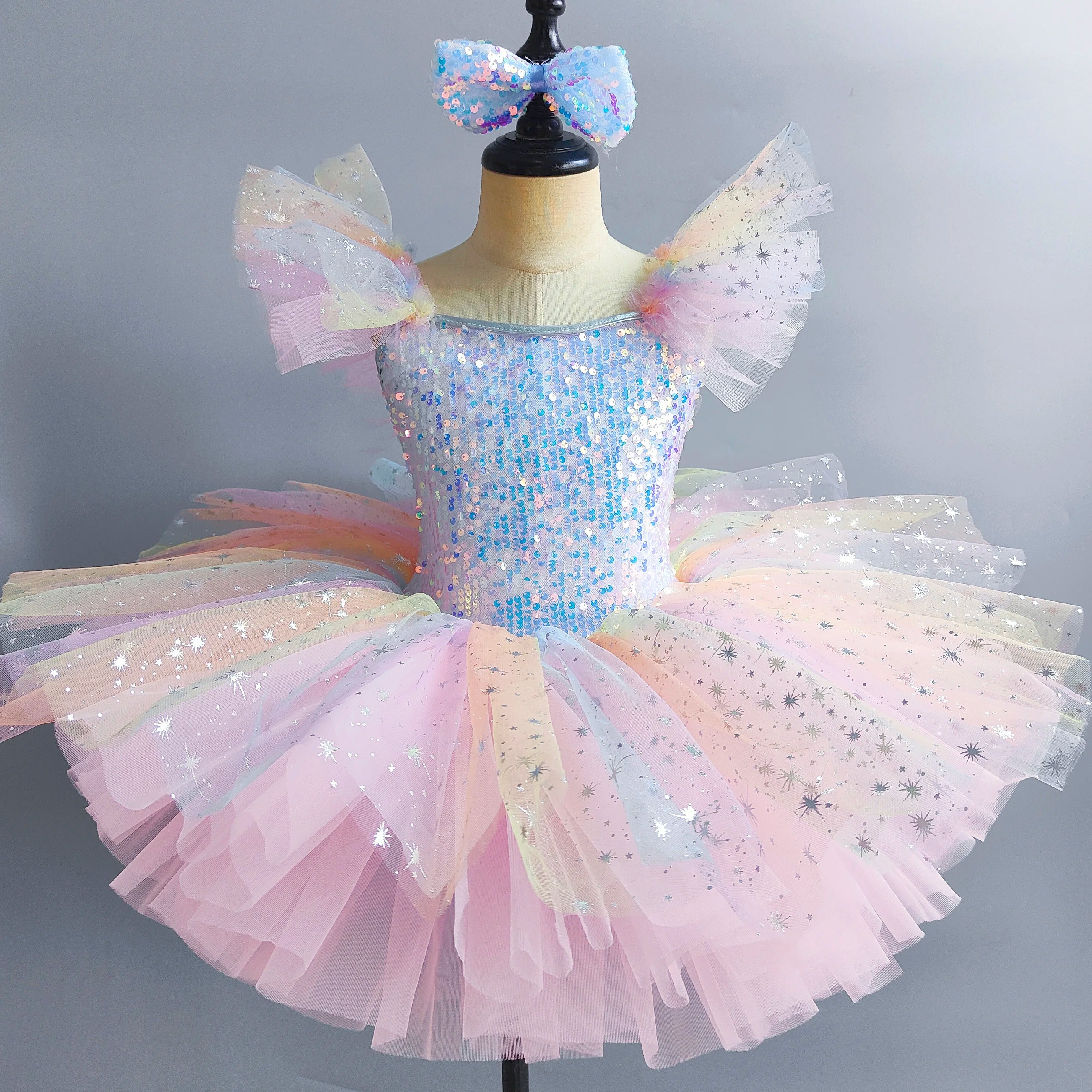 Girls Ballet Tutu Dress for Kids Princess Performance Fairy Costume