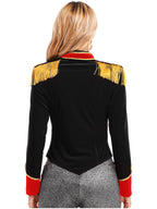 Women Circus Ringmaster Costume Showman Majorette Tassel Tailcoat Jacket Halloween Carnival Lion Tamer Cosplay Costumes