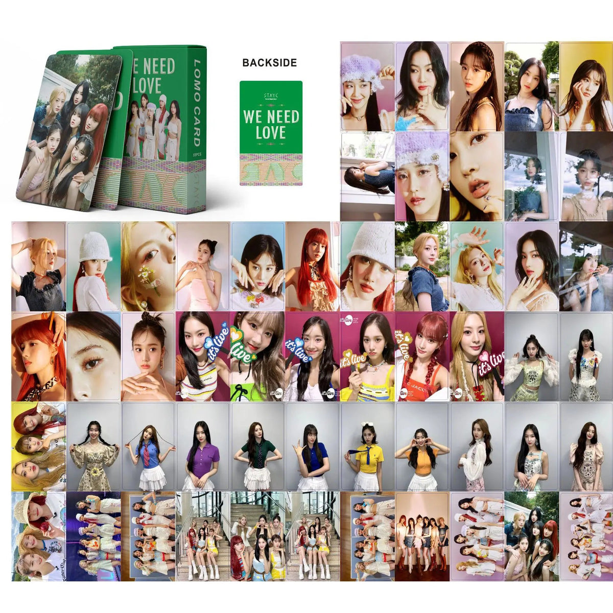 50 Cards / Set Stayc New Album Laser Card Lomo Card Girl Group Print Photo Card Beautiful Photo Fan Girl Gift Small Card Kpop SS69