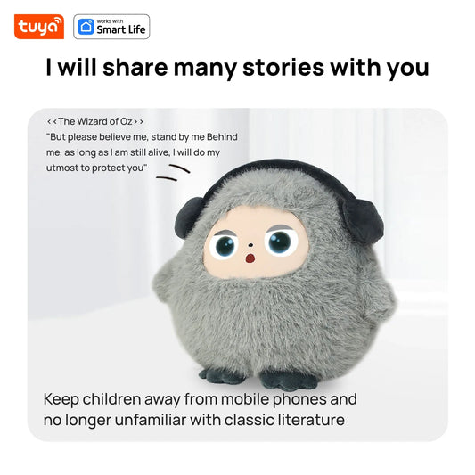 SS69 Interactive AI Plush Toy with Smart Voice, LED Eyes and Tuya App