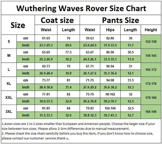 Wuthering Waves Rover Cosplay Costume Wig Female Uniform Earrings Bag Main Character Resonator Halloween Party for Women SS69
