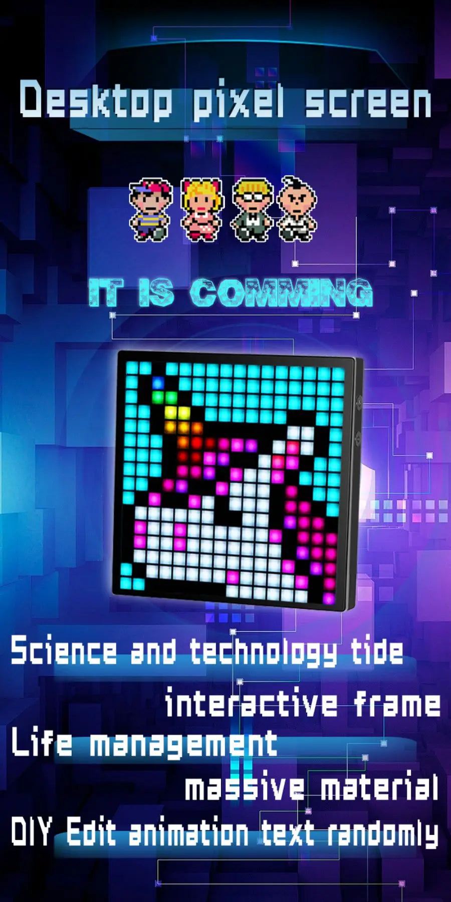 Smart LED Pixel Matrix Display 64x64 RGB App Control