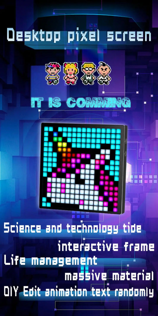 LED Pixel Matrix Bluetooth Smart Display 64x64 RGB Digital Lamp Panel DIY Art Display Gaming Anime Room Decor Frame APP Control
